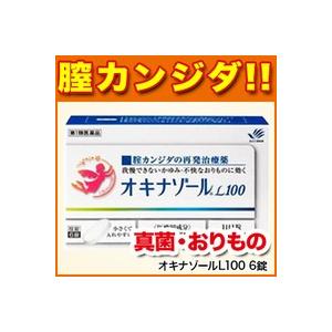 オキナゾールL100 6錠 腟カンジダ 抗真菌 デリケートゾーン おりもの かゆみ 赤み 腫れ 第1類医薬品の商品画像