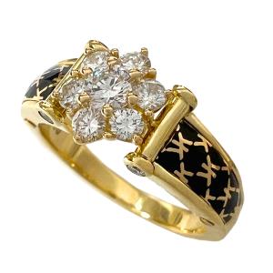 プラチナ ダイヤモンドリング フラワーモチーフ リング 合計0.30ct 花