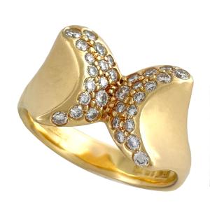 TIFFANY＆Co.　ティファニー　リング　バタフライ　ダイヤ　エルサ ペレッティ　750　K18　YG　ヴィンテージ　13号　レア　希少