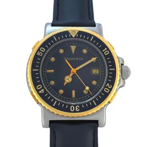 TIFFANY&Co. ティファニー インタリオ 腕時計 L0810 クオーツ グレー  