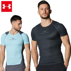 アンダーアーマー UAアイソチル ベント コンプレッション ショートスリーブ シャツ メンズ 25SS ブラック ブルー (6001532) Tシャツ