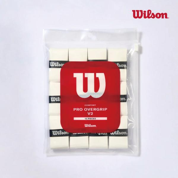 【ポスト投函対応】WILSON プロオーバーグリップV2 12本入り ホワイト PRO OVERGR...