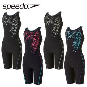 即納 24SS スピード(S-DOT LOOSEN KNEESKIN)  送料無料 speedo 練習水着 フィットネス SFW12059｜axtos-shop