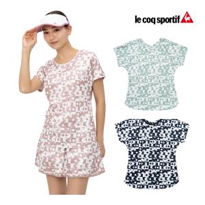 ルコックスポルティフ　2WAYグラフィックゲームシャツ　QTWWJA03　le coq sportif 　テニスウェア    2023FW｜axtos-shop