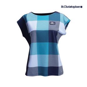 【SALE】St.Christopher  パネルチェックゲームシャツ  STC-BCW6411-TQ　2023FW　ターコイズ　セントクリストファー｜axtos-shop