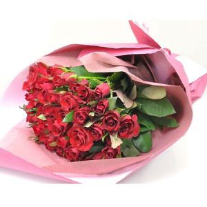 バラの花束 50本入り 赤系　