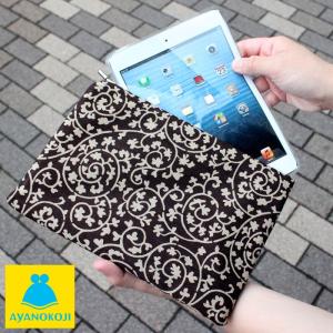 がま口  がま口iPad miniケース 帆布・蛸唐草 iPad タブレット スリム 薄型 軽い 唐草 受注生産品 [M便 9/10]