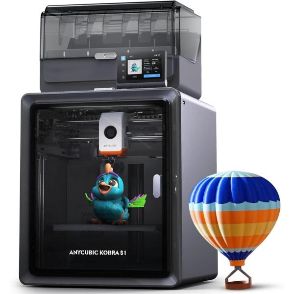 Anycubic Kobra S1 Combo 多色造形3Dプリンター 高速600mm/s コアXY...