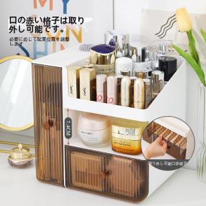 大容量 メイクボックス 化粧品収納ボックス 透明カバー付き