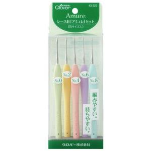 Clover(クロバー） レース針「アミュレ」セット　５本セット　43-323 アミュレ セット か...