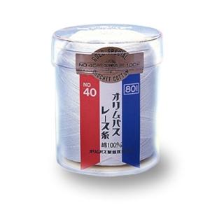 オリムパス ３個セット 金票レース糸　４０番　白　１００g　　金票　40　801