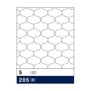 オリムパス　刺し子花ふきん布パック（藍） 干網（ほしあみ）　205