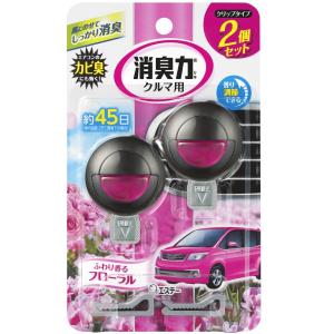 消臭力 クルマの クリップタイプ 車用 フローラルの香り 2個セット 車 消臭剤 消臭 芳香剤