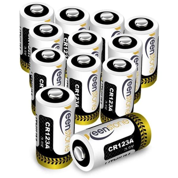 CR123A 12個 3Vリチウム電池 1600mAh Keenstone Qrio Lock 電池...
