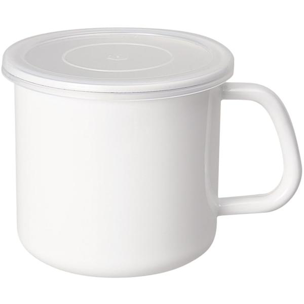 野田琺瑯(Nodahoro) 保存容器 ホーロー 耐熱 持ち手付きストッカー 丸形ラウンド Sサイズ...