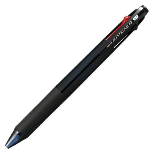 三菱鉛筆　ジェットストリーム　４色ボールペン０．７　透明ブラック　【１０本セット】SXE4-500-...