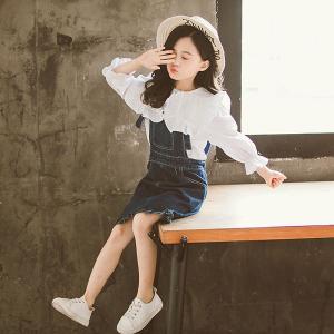 子供服 セットアップ キッズ おしゃれ 女の子 長袖 春秋 秋着 上下セット 韓国子供服 ジュニア ブラウス デニムスカート サロペット チェック柄 可愛い 通学着 Y アユストア 通販 Yahoo ショッピング