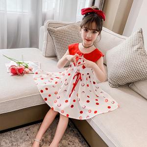 ワンピース キッズ 子供服 女の子 夏 キッズワンピース ノースリーブ 折り襟 ドット柄 チュニック 子供ドレス お姫様 おしゃれ カジュアル 可愛い 小学生 新品 Y アユストア 通販 Yahoo ショッピング