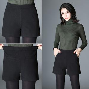 ショートパンツ レディース 秋冬 ボトムス ワイドパンツ