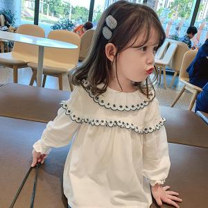 ブラウス キッズ 長袖 韓国子供服 女の子 トップス シャツ フリル 春服 子供服 Tシャツ 普段着 ベビー服 カジュアル 可愛い おしゃれ お出かけ 通学着 新品 90