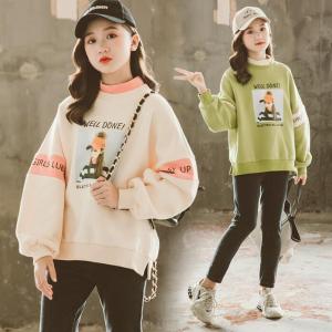 韓国子供服 トップス 女の子 冬服 スウェット トレーナー 可愛い スパンコール キッズ スウェット 防寒 裏起毛 通学 お出かけ コーデ レッド ブルー 110 160 Y アユストア 通販 Yahoo ショッピング