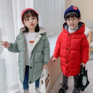 中綿コート キッズ 子供服 男の子 女の子 冬服 子供コート アウター 厚手 ダウン風コート キッズコート ロングコート 中綿ジャケット フード付き 暖かい 防寒