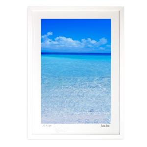 アートフォト 絵画 壁掛け パラオ プライベートビーチ 海 額入り 絵