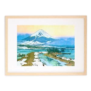 版画 絵画 名画 日本画 モレーン湖 吉田博 インテリア 壁掛け 額入り