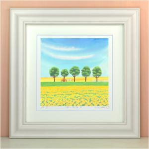 絵画 壁掛け 菜の花畑5 栗乃木ハルミ・くりのきはるみ