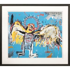 絵画 名画 Jean-Michei Basquiat ジャン-ミシェル・バスキア 堕天使1981 インテリア 玄関 プレゼント おしゃれ 飾る 3L｜ayuwara