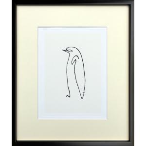 名画アートフレーム ペンギン(Le pingouin) パブロ・ピカソ(Pablo Picasso) シルクスクリーン/絵画 壁掛け 壁飾り インテリア 油絵 花 アートパネル ポスター 絵｜ayuwara