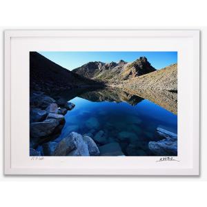 アートフォト 絵画 壁掛け 虹の出た白水滝と白山稜線 岐阜県大白川 壁