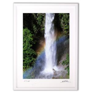 ★原不動滝 油絵 額装 日本の滝百選 風景画 インテリア 壁掛け絵画 ☆原不動滝 油絵 額装 日本の滝百選 風景画 インテリア 壁掛け絵画