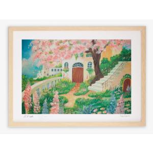 横山 守 『陽光』 油絵・油彩 F6(6号) 絵画 洋画 森林 木漏れ日