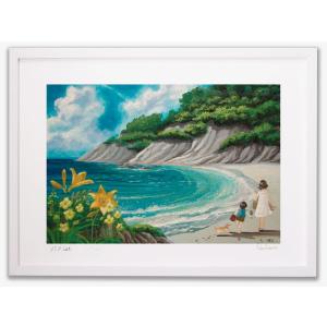 絵画 浜辺 絵画 壁掛け 壁飾り インテリア 油絵 花 アートパネル