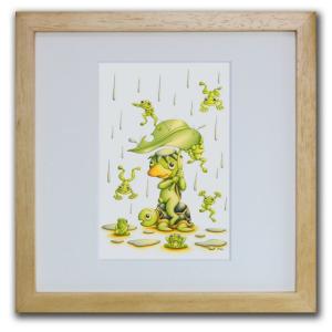 絵画 オイル ペイント アート「カエルの星（Mサイズ）」 インテリア
