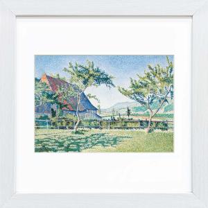 小澤摩純 猫版画【気取った男爵猫】額外寸W24.2XH30.2XD約2cm