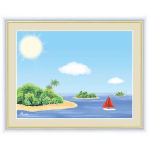 絵画 のどかな心の風景 南国の島 喜多 一 手彩仕上 高精細巧芸画｜ayuwara
