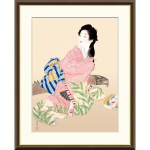 10年保証 絵画 版画 娘深雪 上村松園 手彩仕...の商品画像