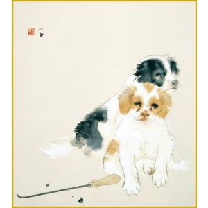 色紙 色紙掛けなし 色紙絵 和風 爐邊 竹内栖鳳 モダン 掛軸 床の間 和室 おしゃれ 壁掛け 絵