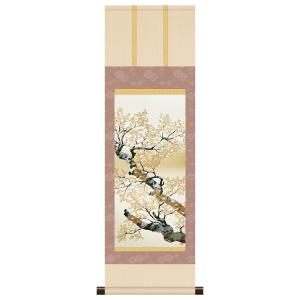 10年保証 掛け軸 ミニ掛け軸 和風 山水画 富士山水赤富士 伊藤渓山