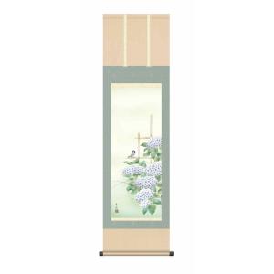 特価軸】掛け軸 掛軸 彩色山水(夏の海の風景) 田中祥堂 (真筆・新品