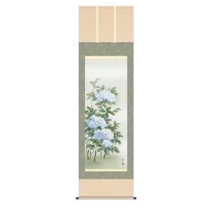 特価軸】掛け軸 掛軸 彩色山水(夏の海の風景) 田中祥堂 (真筆・新品