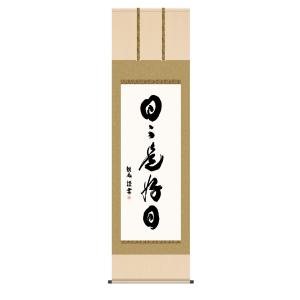 掛軸 (掛け軸) 日々是好日 浅田観風 尺五立 約横54.5×縦190cm 茶掛け