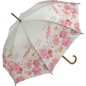 傘 木製ジャンプ傘 シルビア ヴァシレヴァ「クイーンアンズレースガーデン」 雨傘 花柄 かわいい 長傘 おしゃれ レディース レイングッズ 雨の日 おでかけ｜ayuwara