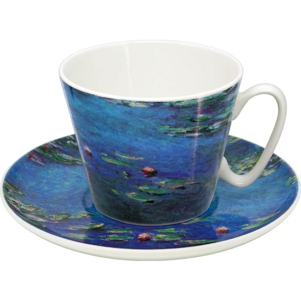食器 名画カップ＆ソーサー モネ「睡蓮ll」 ボーンチャイナ コーヒーカップ ティーカップ 磁器 受...
