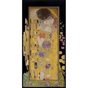 グスタフ・クリムト 接吻 4号 立体複製名画 美術品 レプリカ 絵画 額