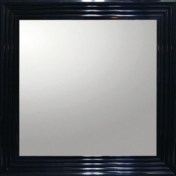 ミラー デコラティブ 大型ミラー シャープ「正方形（ブラック）」 絵画 壁掛け 壁飾り インテリア