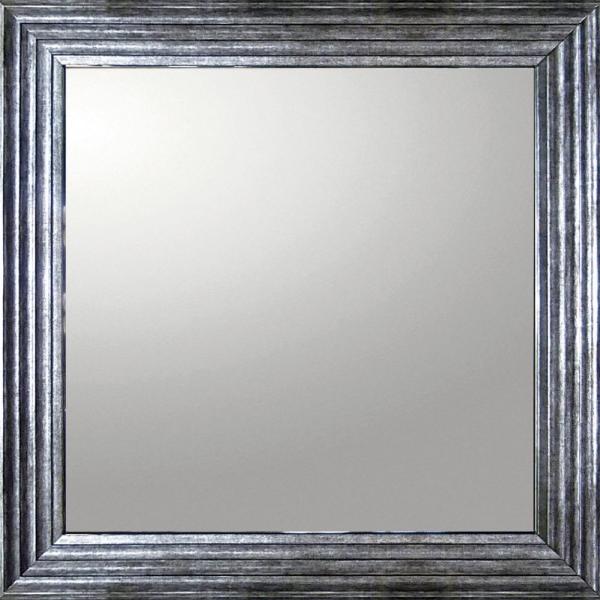 ミラー デコラティブ 大型ミラー シャープ「正方形（アンティーク シルバー）」 絵画 壁掛け 壁飾り...