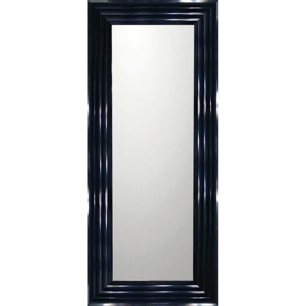 ミラー デコラティブ 大型ミラー シャープ「ロング（ブラック）」 絵画 壁掛け 壁飾り インテリア